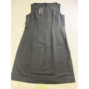 Lafayette 148 Dress Womens 12 Gray Smoke Sleeveless Sheath Career Work NWT
